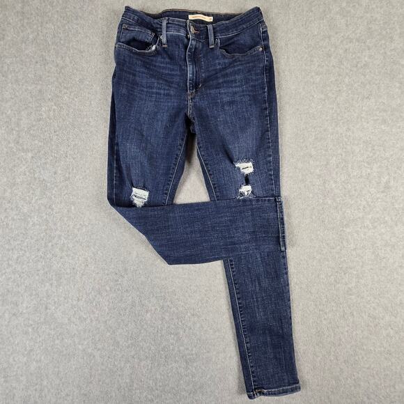 Levi's 721 Jeans Womens Size 30x27 High Rise Skinny Distressed - Picture 1 of 16
